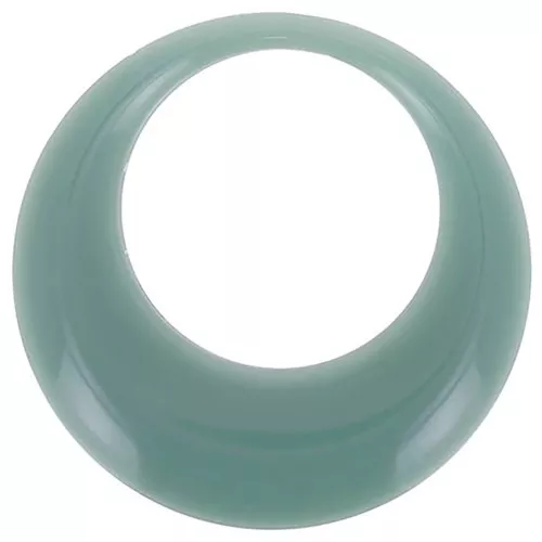 Pendente a cerchio scavato in resina opaca 44 mm - Celadon x1