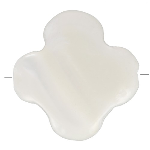 Perla madreperla trifoglio 8 mm - Naturale x1