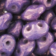 SuperDuo mm. 2.5x5 Luster Metallic Amethyst Chalk x10g|raw }}