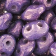 SuperDuo mm. 2.5x5 Luster Metallic Amethyst Chalk x10g