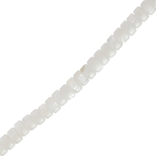 Perline rotonde Heishi Madreperla 3x2 mm - Naturale x40cm