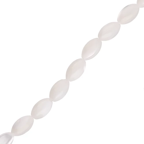 Perle di oliva 7x4 mm - Madreperla x40 cm