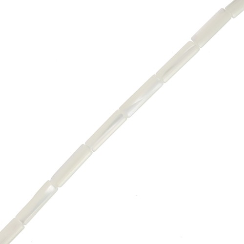 Perle madreperla tubo 13.5x4 mm - Naturale x40cm