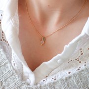 Ciondolo ovale sfaccettato con palline 10x4 mm -Dorato con oro fino- Labradorite x1