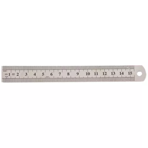 Righello graduato da 15 cm - Acciaio inossidabile x1