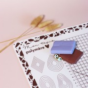 Tappetino da modellare per pasta polimerica 40x30cm Perles and Co Bianco-Marronex1