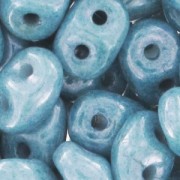 SuperDuo mm. 2.5x5 Chalkwhite Blue Ceramic Look x10g|raw }}