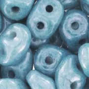 SuperDuo mm. 2.5x5 Chalkwhite Blue Ceramic Look x10g