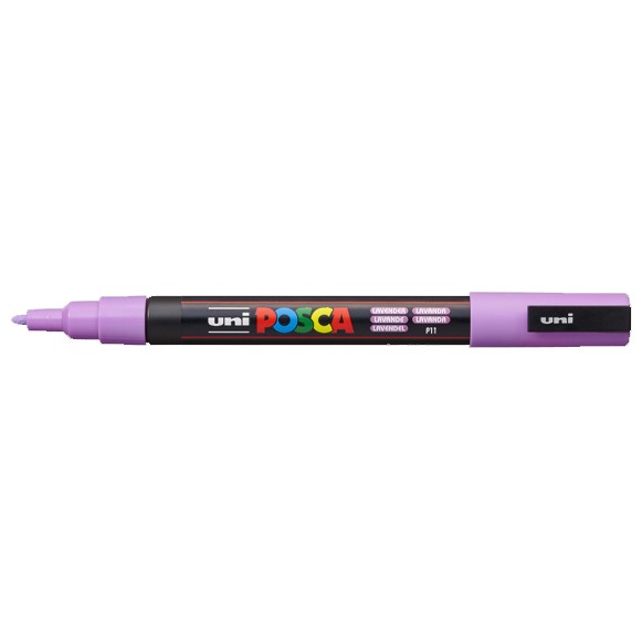 Faber-Castell Uni-ball POSCA PC-3M - Pennarello Acrilico A Punta Tonda Fine 0,9-1,3 Mm, Colore Giallo Glitterato - 3