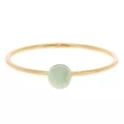 Anello sottile con base per cabochon da 4 mm - Misura 51 - Gold filled x1