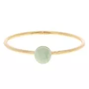 Anello sottile con base per cabochon da 4 mm - Misura 57 - Gold filled x1