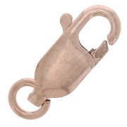 Chiusura a moschettone da 10 mm con anello aperto - Gold filled rosa x1