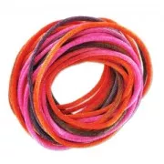 Coda di topo poliestere mm. 2 Arancio/Rosa x5m