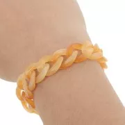 Catena acrilica Gourmette 13 mm -Albicocca marmorizzata x1m