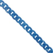 Catena acrilica Gourmette 13 mm - Bleu pétrole Marbré x1m