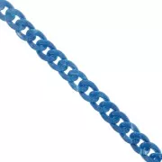 Catena acrilica Gourmette 13 mm - Bleu pétrole Marbré x1m