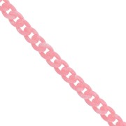 Catena acrilica Gourmette 13 mm - Rosa marmorizzato x1m