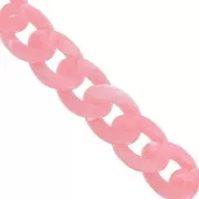 Catena acrilica Gourmette 13 mm - Rosa marmorizzato x1m