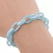 Catena acrilica Forzatina 11 mm - Azzurro marmorizzato x1m