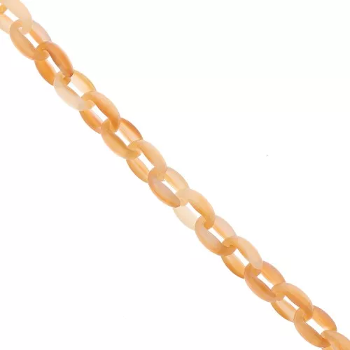 Catena acrilica Forzatina 11 mm - Albicocca marmorizzata x1m