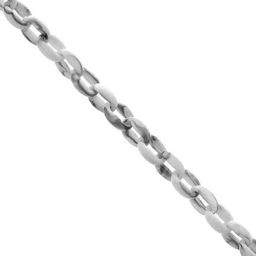Catena acrilica Forzatina 11 mm - Bianco - Grigio Marmorizzato x1m