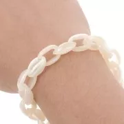 Catena acrilica Forzatina 11 mm - Avorio marmorizzato x1m