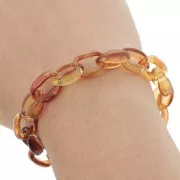 Catena acrilica Forzatina 11 mm - Tartaruga - Marrone - Beige x1m