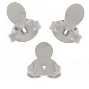 Pusher - Linguette per borchie 9x8mm - Rodio x6