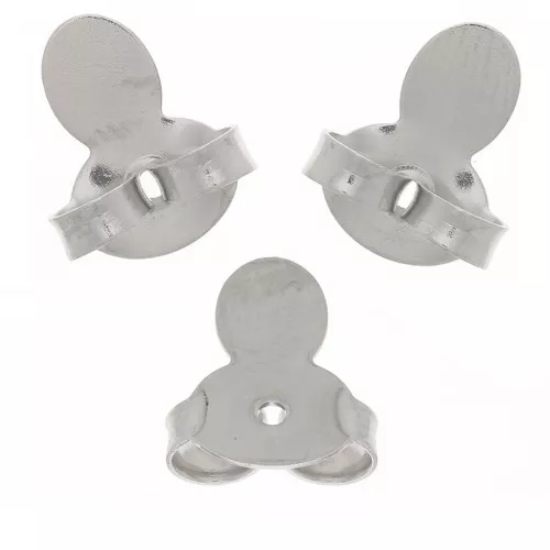 Pusher - Linguette per borchie 9x8mm - Rodio x6