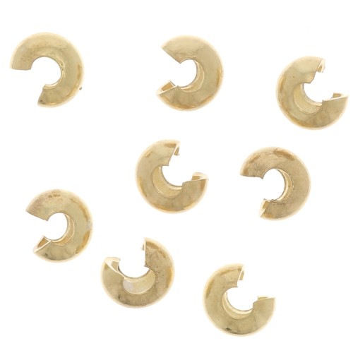 Coprischiaccini 2 mm - Dorato con oro fino x25