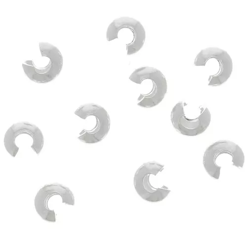 Coprischiaccini 2 mm - Placcatura in argento fino x25