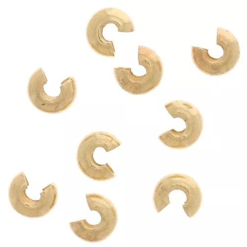 Coprischiaccini 3 mm - Dorato con oro fino x25