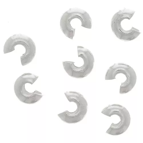 Coprischiaccini 3 mm - Argentato x25
