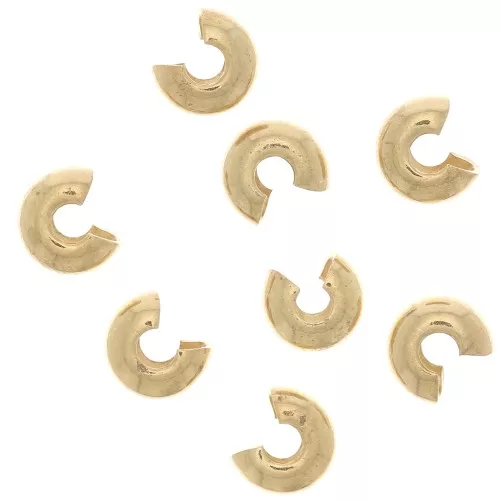 Coprischiaccini 4 mm - Dorato con oro fino x25