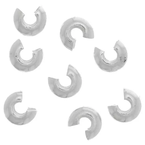 Coprischiaccini 4 mm - Argentato x25