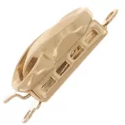 Chiusura rettangolare a clip 18x8 mm -infinito - Dorato x1