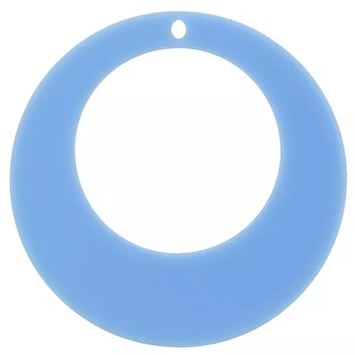 Pendente cerchio scavato in acrilico 50 mm - Sky Blue x1