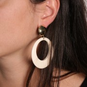 Pendente cerchio scavato in acrilico 50 mm - Sky Blue x1