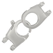 Chiusura a moschettone a 2 file per tessitura 24x10 mm - Argento 925 x1|raw }}