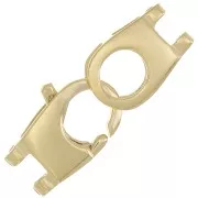 Chiusura a moschettone 2 file per tessitura 24x10 mm - Argento 925 dorato x1