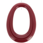 Ciondolo ovale scavato in resina 44x33 mm - Bordeaux x1|raw }}