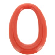 Ciondolo ovale scavato in resina 44x33 mm - Terracotta x1