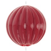 Perla tonda striata opaca in resina 14mm - rosso scuro x1|raw }}