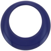 Pendente a cerchio scavato in resina opaca 50mm - blu navy x1|raw }}