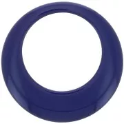 Pendente a cerchio scavato in resina opaca 50mm - blu navy x1
