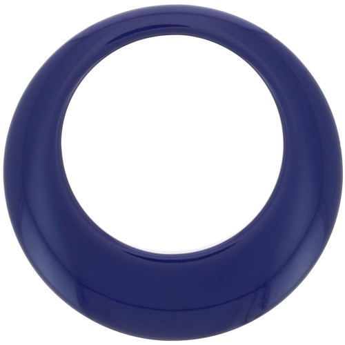 Pendente a cerchio scavato in resina opaca 50mm - blu navy x1
