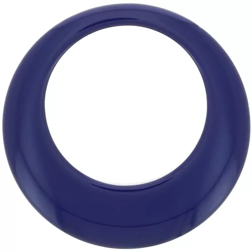 Pendente a cerchio scavato in resina opaca 50mm - blu navy x1