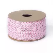 Cordoncino di cotone intrecciato 2 mm - Rosa chiaro - Rosa x1m