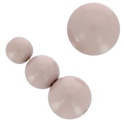 Assortimento di 26 perle e 2 cabochon in resina opaca 6-8-10mm - Taupe|raw }}