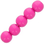 Perline di resina opaca 4 mm - Fucsia x15